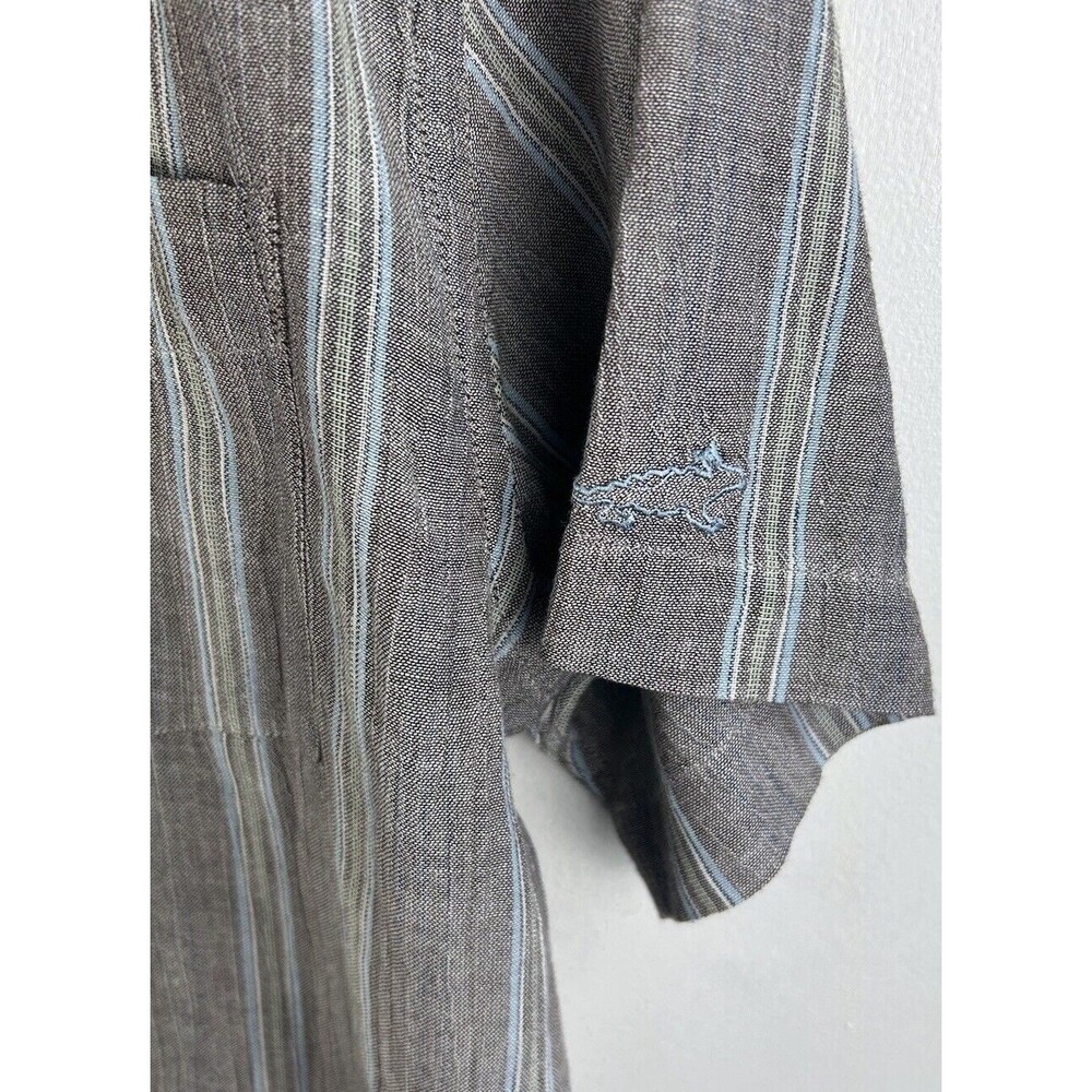 Horny Toad Button Up Shirt Men's Sz S Gray Blue Organic Cotton Casual Outdoor - Picture 4 of 7